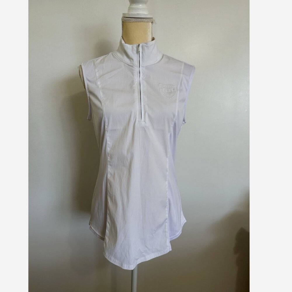 ASMAR EQUESTRIAN White Sleeveless Show Shirt Large